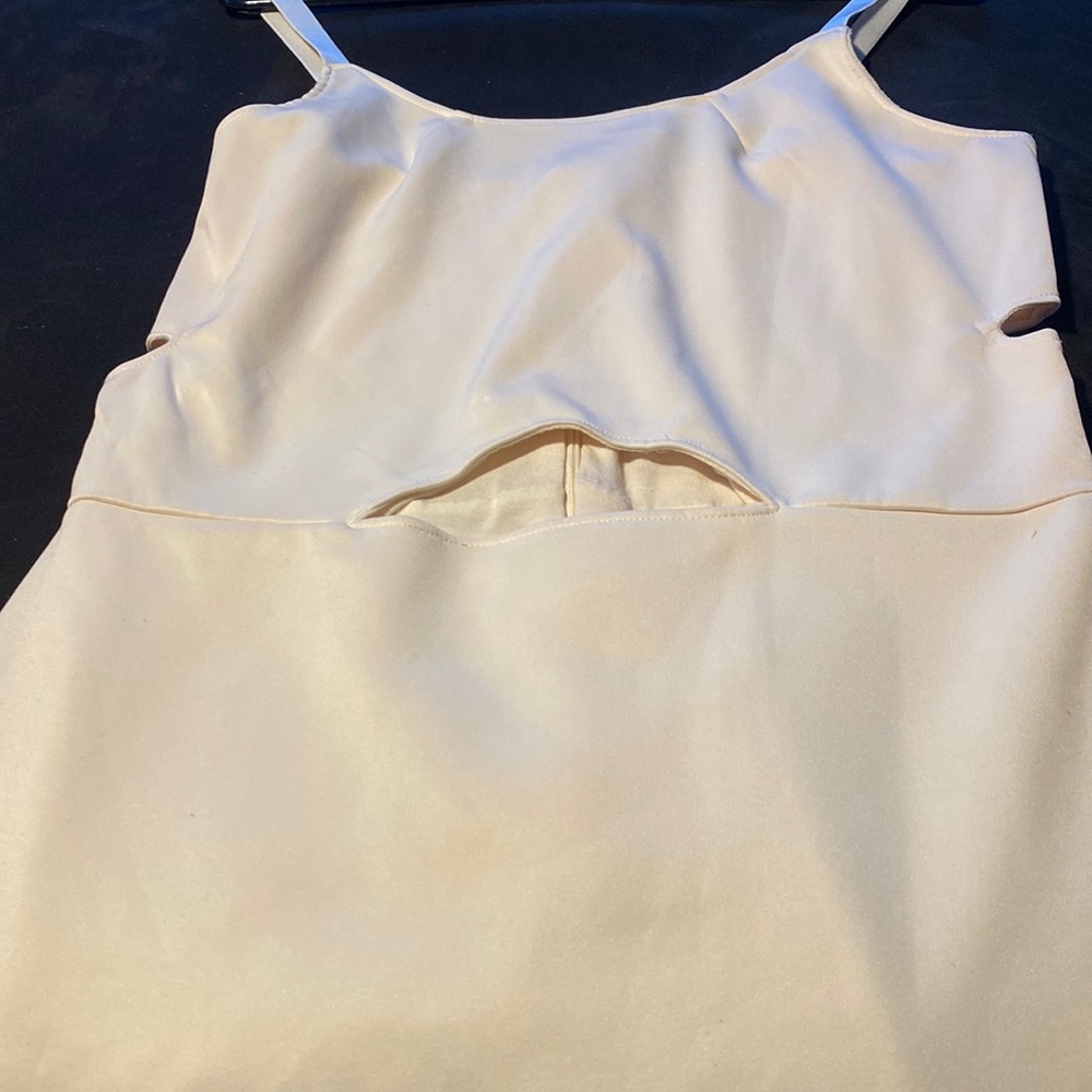 White mini dress sides and small area out in front